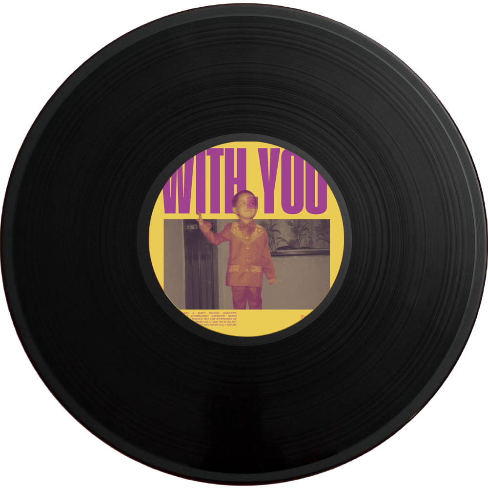 With You - debut instrumental guitar single by Dibbo, vinyl record artwork